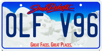 SD license plate 0LFV96