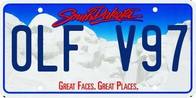 SD license plate 0LFV97