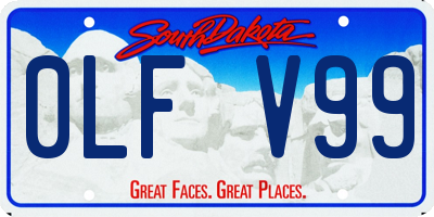 SD license plate 0LFV99