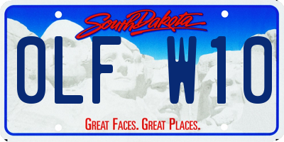 SD license plate 0LFW10
