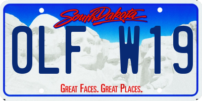 SD license plate 0LFW19