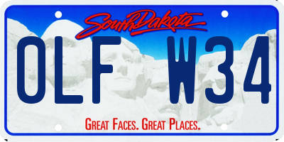 SD license plate 0LFW34