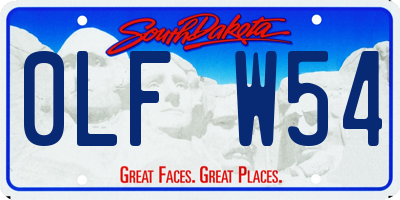 SD license plate 0LFW54