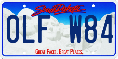 SD license plate 0LFW84