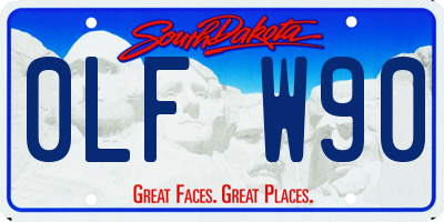 SD license plate 0LFW90