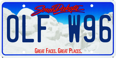 SD license plate 0LFW96