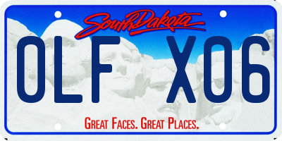 SD license plate 0LFX06