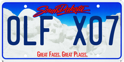 SD license plate 0LFX07