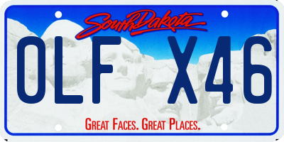 SD license plate 0LFX46