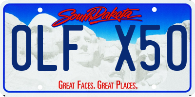 SD license plate 0LFX50