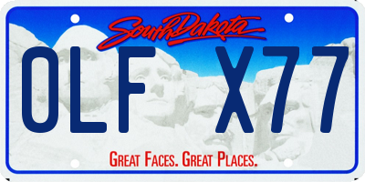 SD license plate 0LFX77