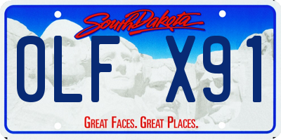 SD license plate 0LFX91