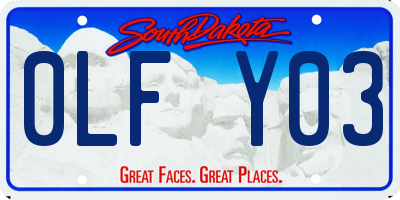 SD license plate 0LFY03
