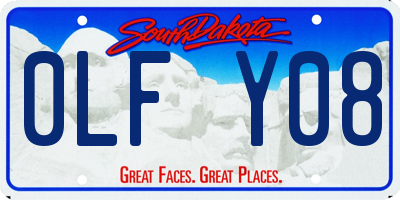 SD license plate 0LFY08