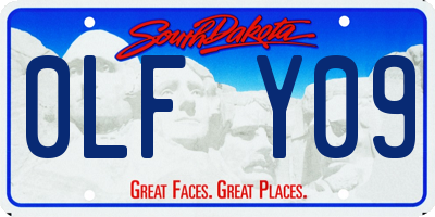 SD license plate 0LFY09