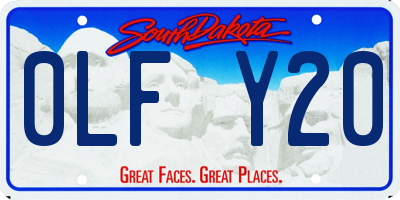 SD license plate 0LFY20