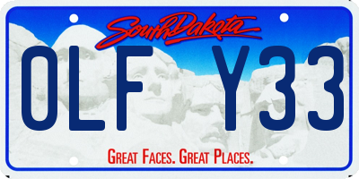 SD license plate 0LFY33
