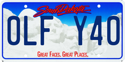 SD license plate 0LFY40