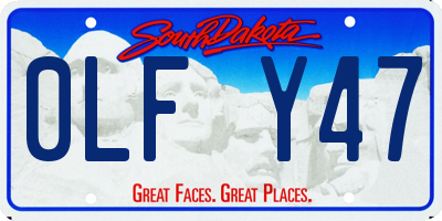 SD license plate 0LFY47
