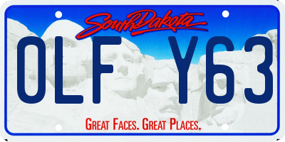 SD license plate 0LFY63
