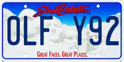 SD license plate 0LFY92
