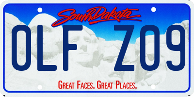 SD license plate 0LFZ09
