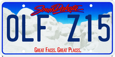 SD license plate 0LFZ15
