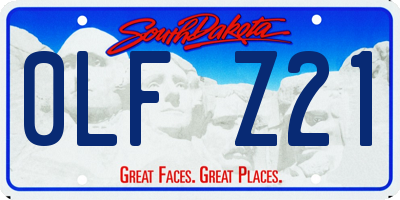 SD license plate 0LFZ21
