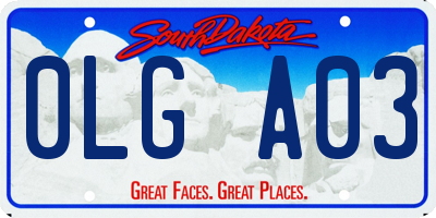 SD license plate 0LGA03