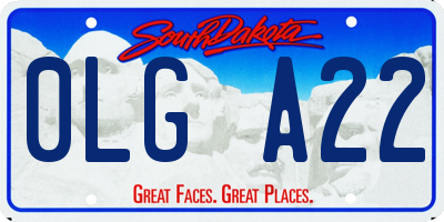 SD license plate 0LGA22