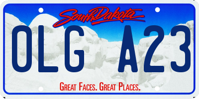 SD license plate 0LGA23