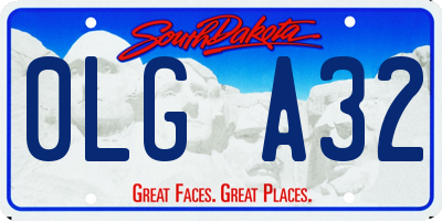 SD license plate 0LGA32