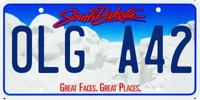 SD license plate 0LGA42