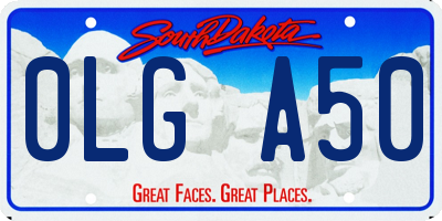 SD license plate 0LGA50