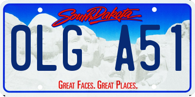 SD license plate 0LGA51