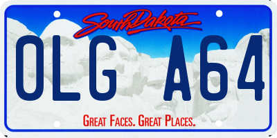 SD license plate 0LGA64