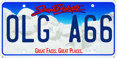 SD license plate 0LGA66