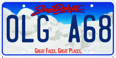 SD license plate 0LGA68