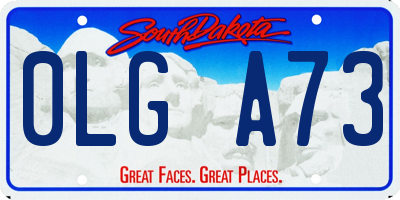 SD license plate 0LGA73
