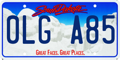 SD license plate 0LGA85