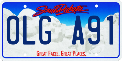SD license plate 0LGA91