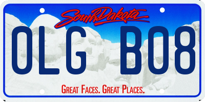SD license plate 0LGB08