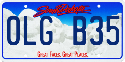 SD license plate 0LGB35