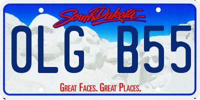 SD license plate 0LGB55