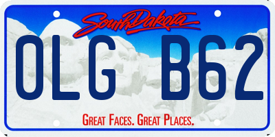 SD license plate 0LGB62