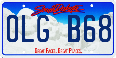 SD license plate 0LGB68