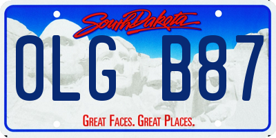 SD license plate 0LGB87