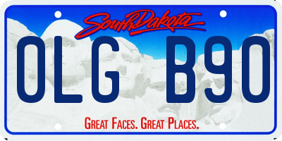 SD license plate 0LGB90