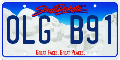 SD license plate 0LGB91
