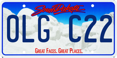 SD license plate 0LGC22